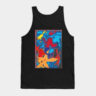 Mermaids, Fish and Starfish Tank Top